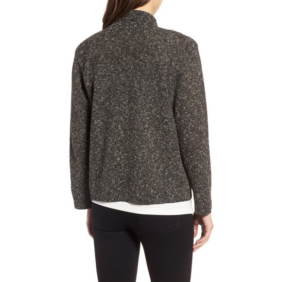 Eileen Fisher Jacket Womens Medium Linen Tweed Sweater Blazer Mesh Heavy Knit - Picture 5 of 10